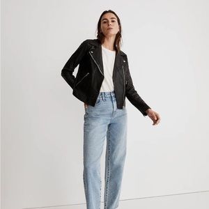 Madewell The Washed Leather Motorcycle Jacket XS